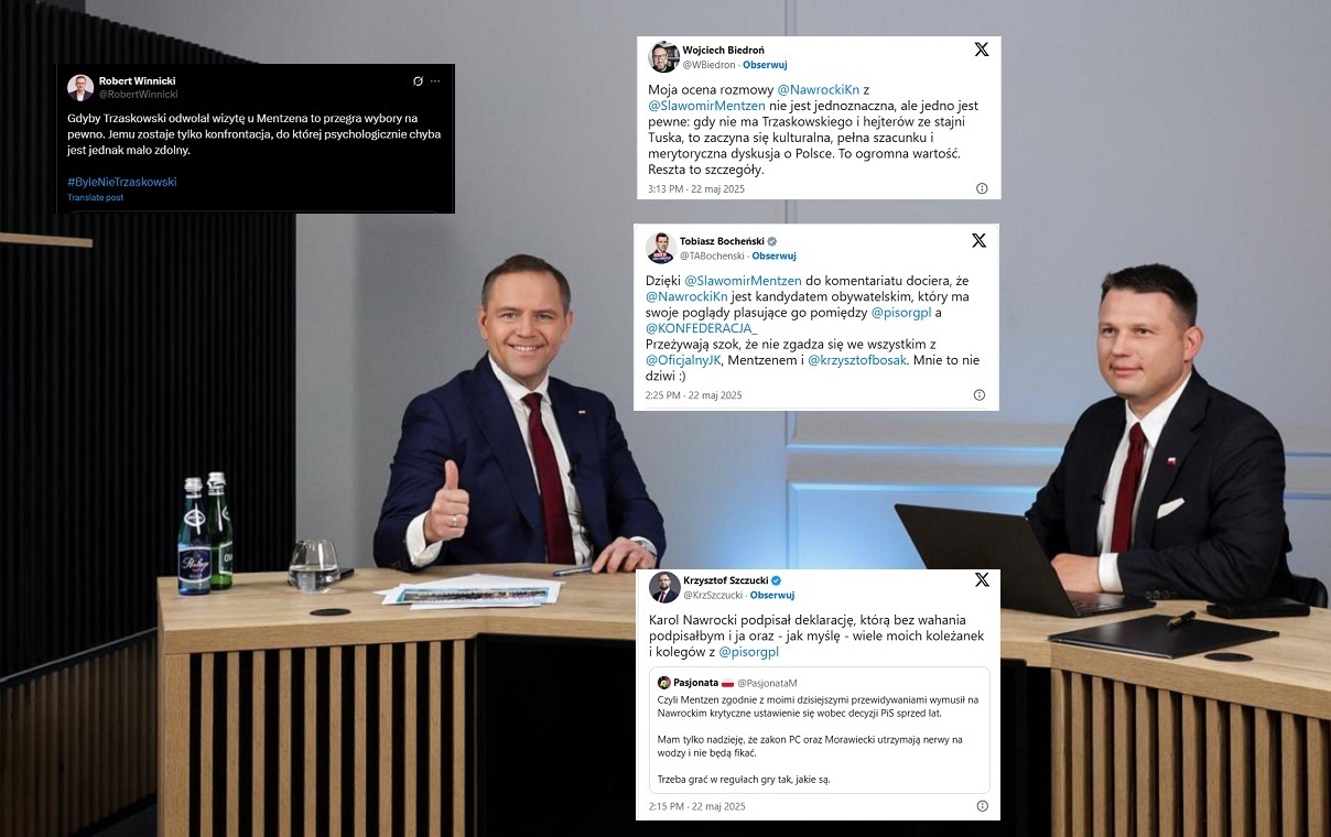 Nawrocki przekonał do głosowania aż 61 proc. widzów Mentzena