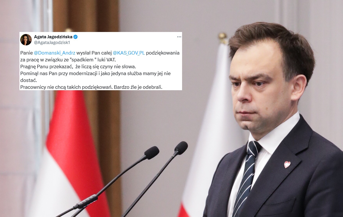Domański podziękował KAS. Mocna riposta Jagodzińskiej