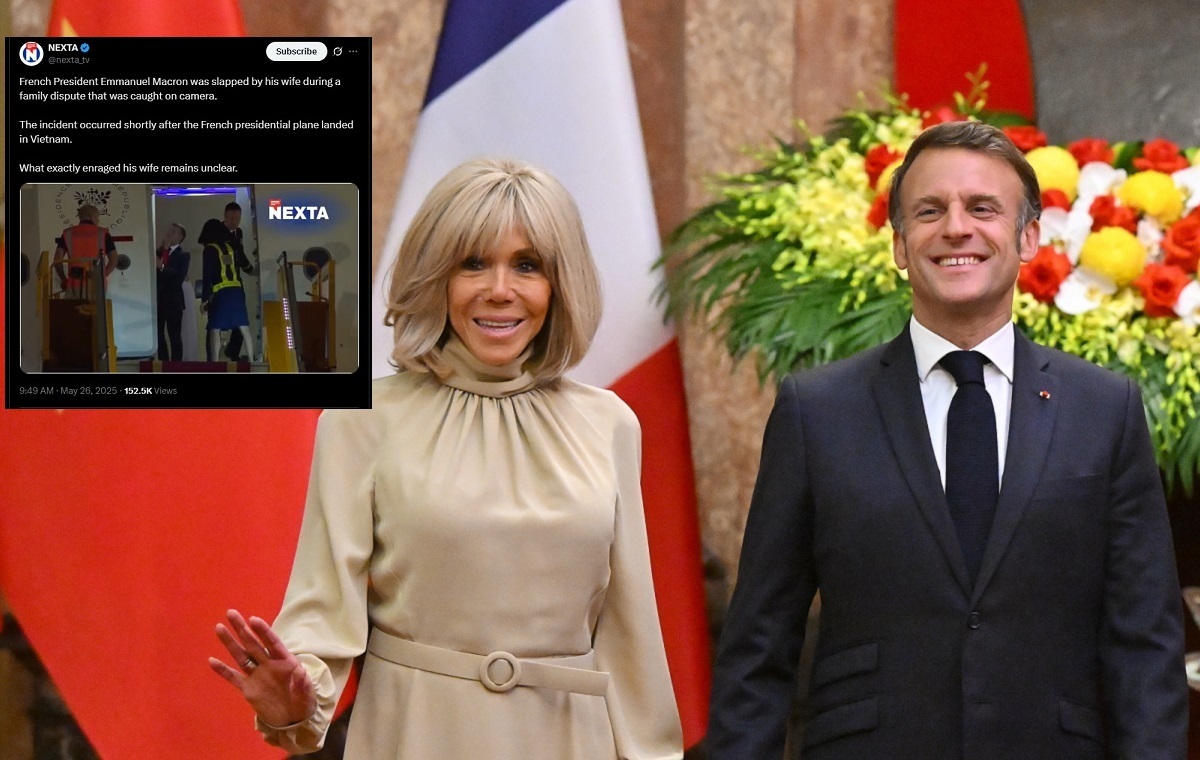 Macron uderzony przez żonę? Dziwny incydent w Wietnamie