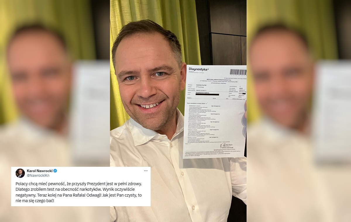 Nawrocki poddał się testom. "Kolej na Pana Rafała!"