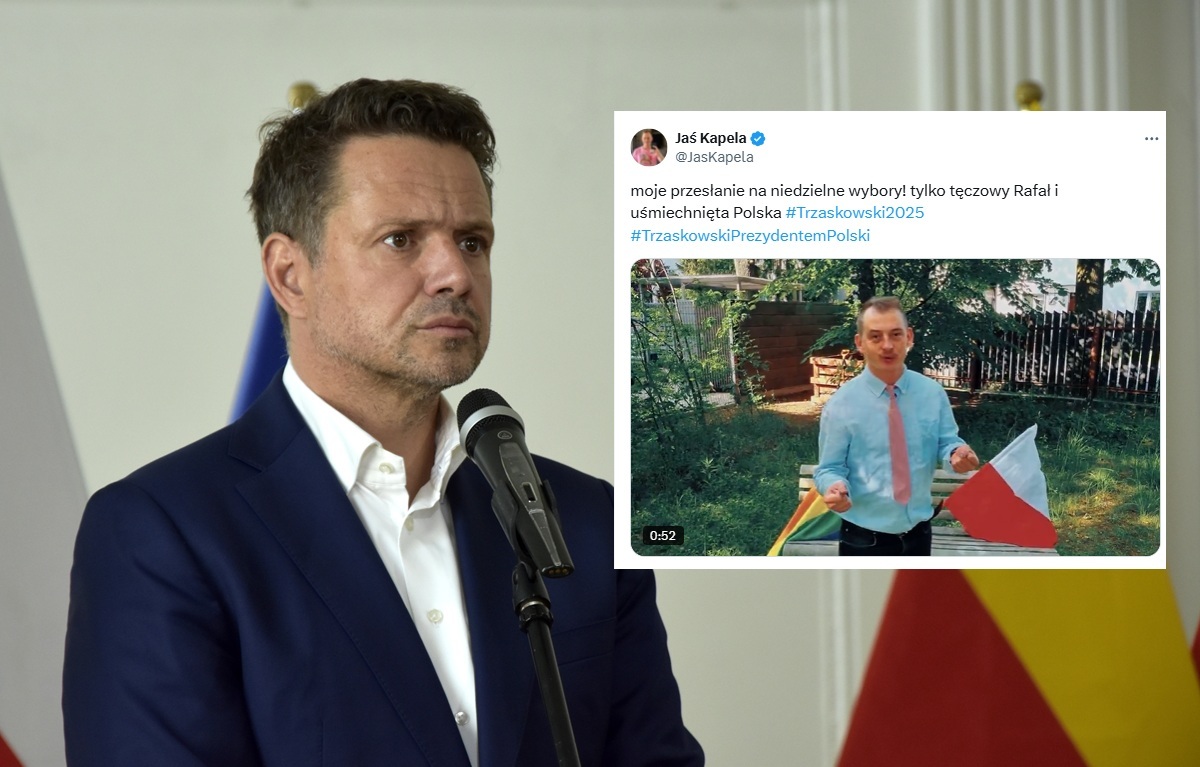 Jaś Kapela zachęca do głosowania na "tęczowego Rafała"