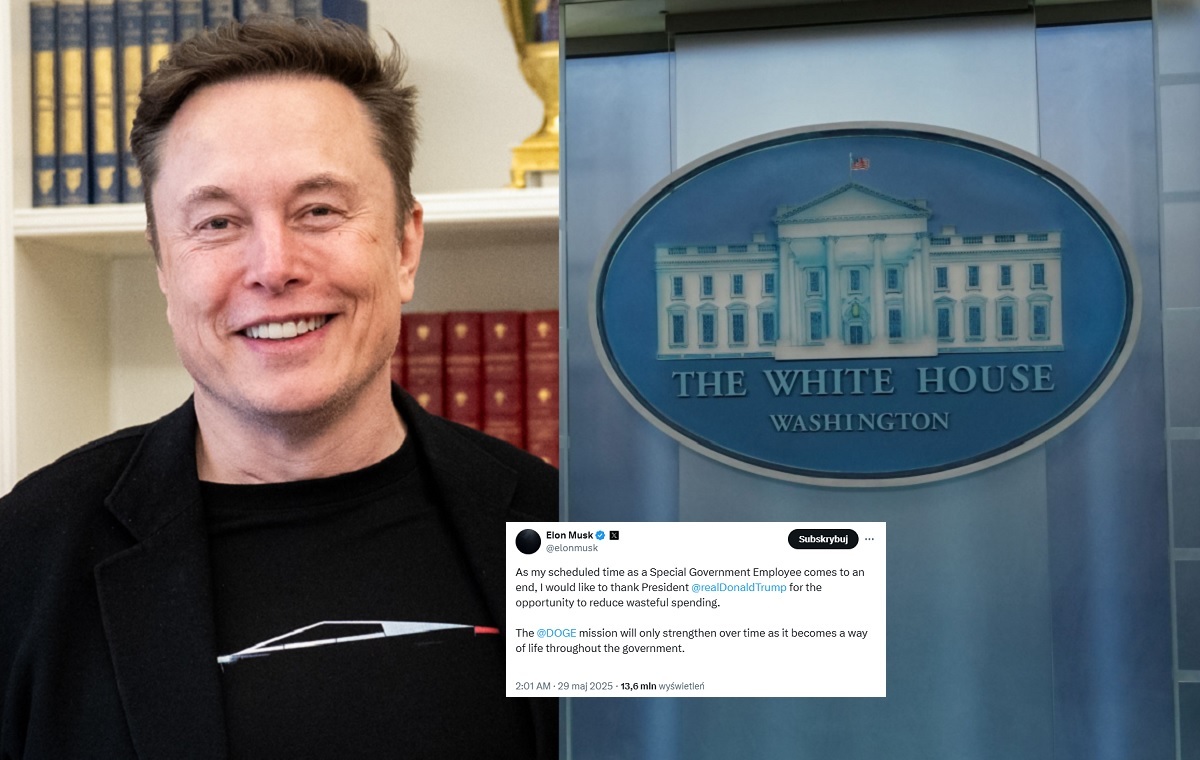 Musk odchodzi z administracji prezydenta Donalda Trumpa
