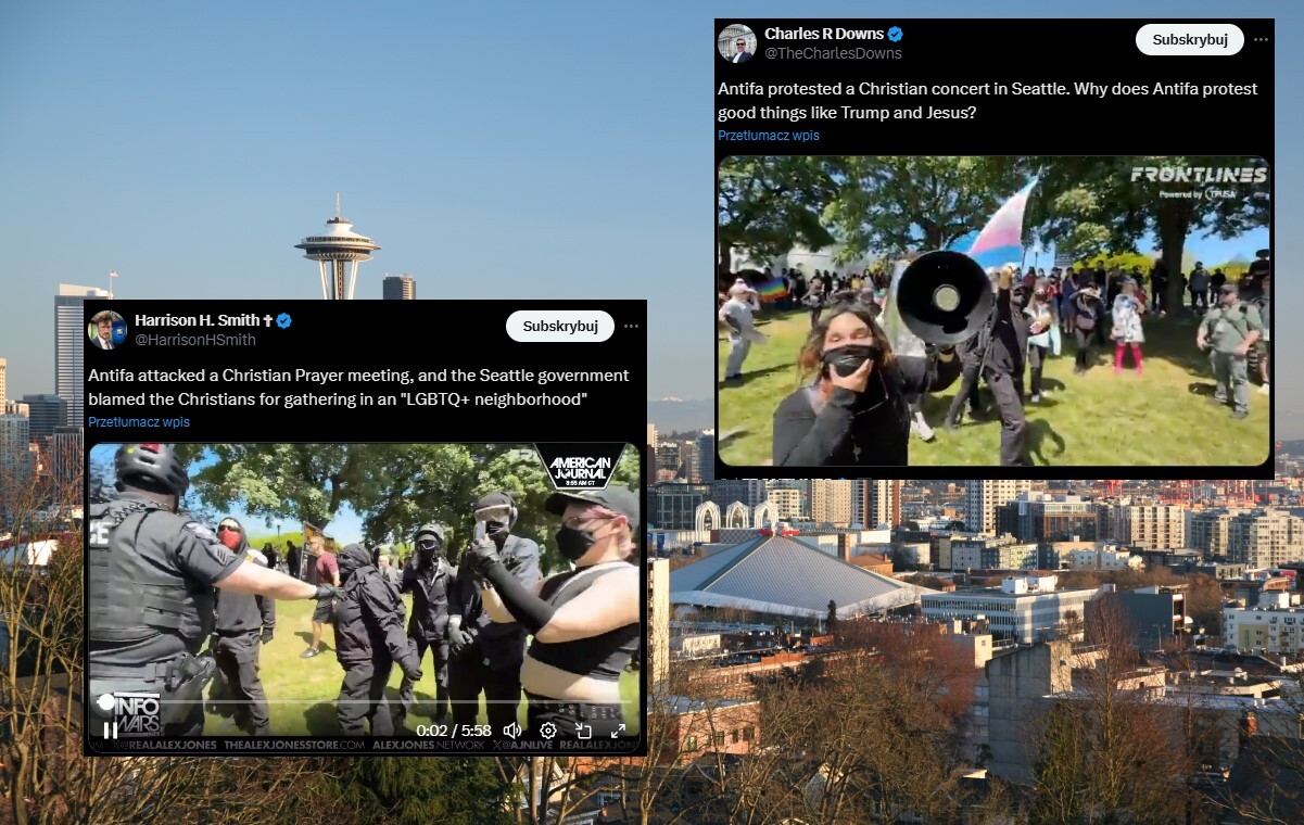 Antifa obrzuciła torebkami z moczem modlących się ludzi