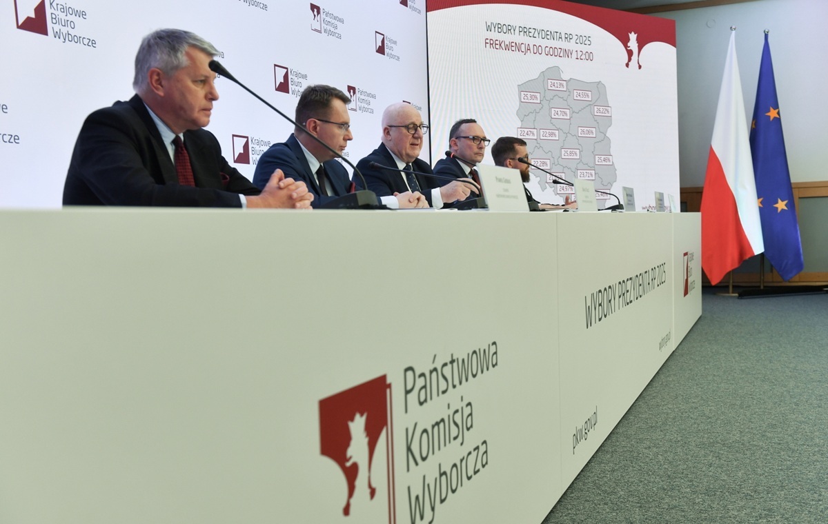 Przewodniczący PKW zabrał głos po zakończeniu głosowania