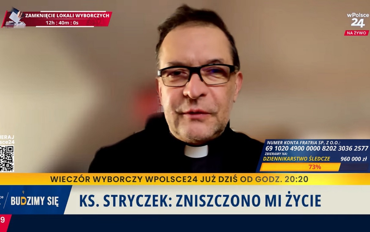 Ks.Stryczek:Na mnie "trenowano" przejęcie mediów publicznych