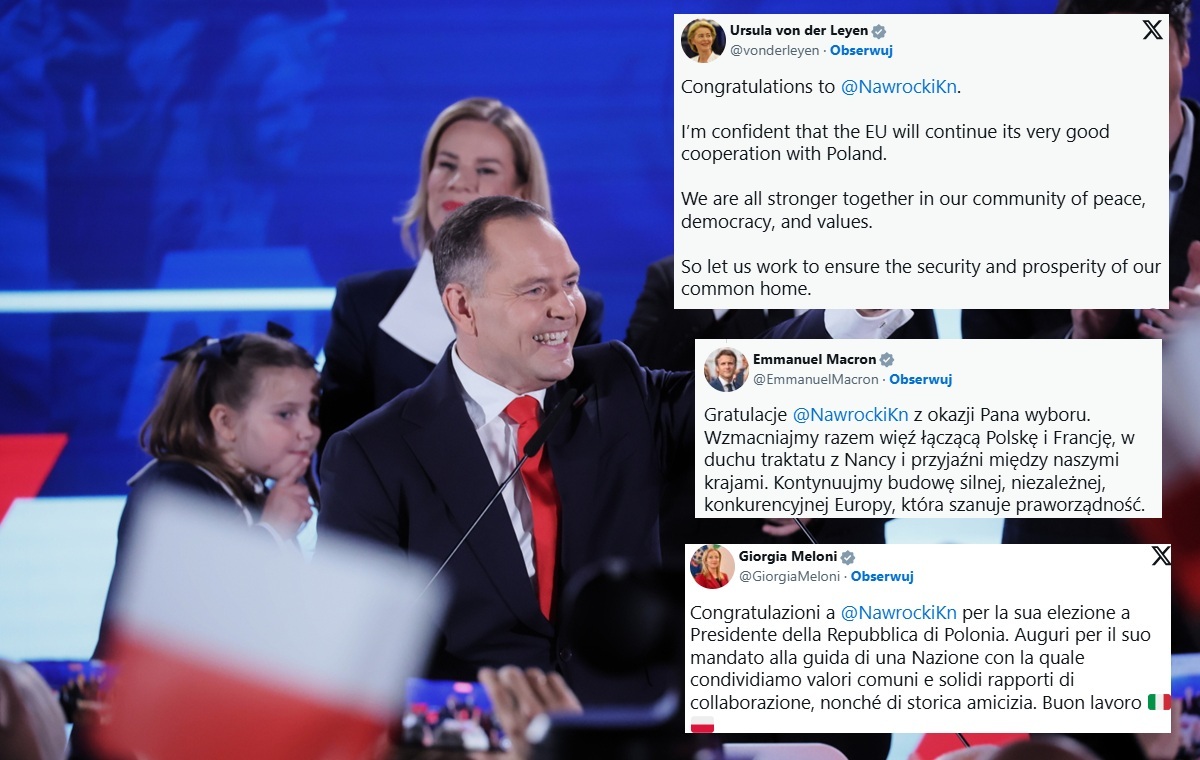 Światowi liderzy gratulują Nawrockiemu. A co z Tuskiem?
