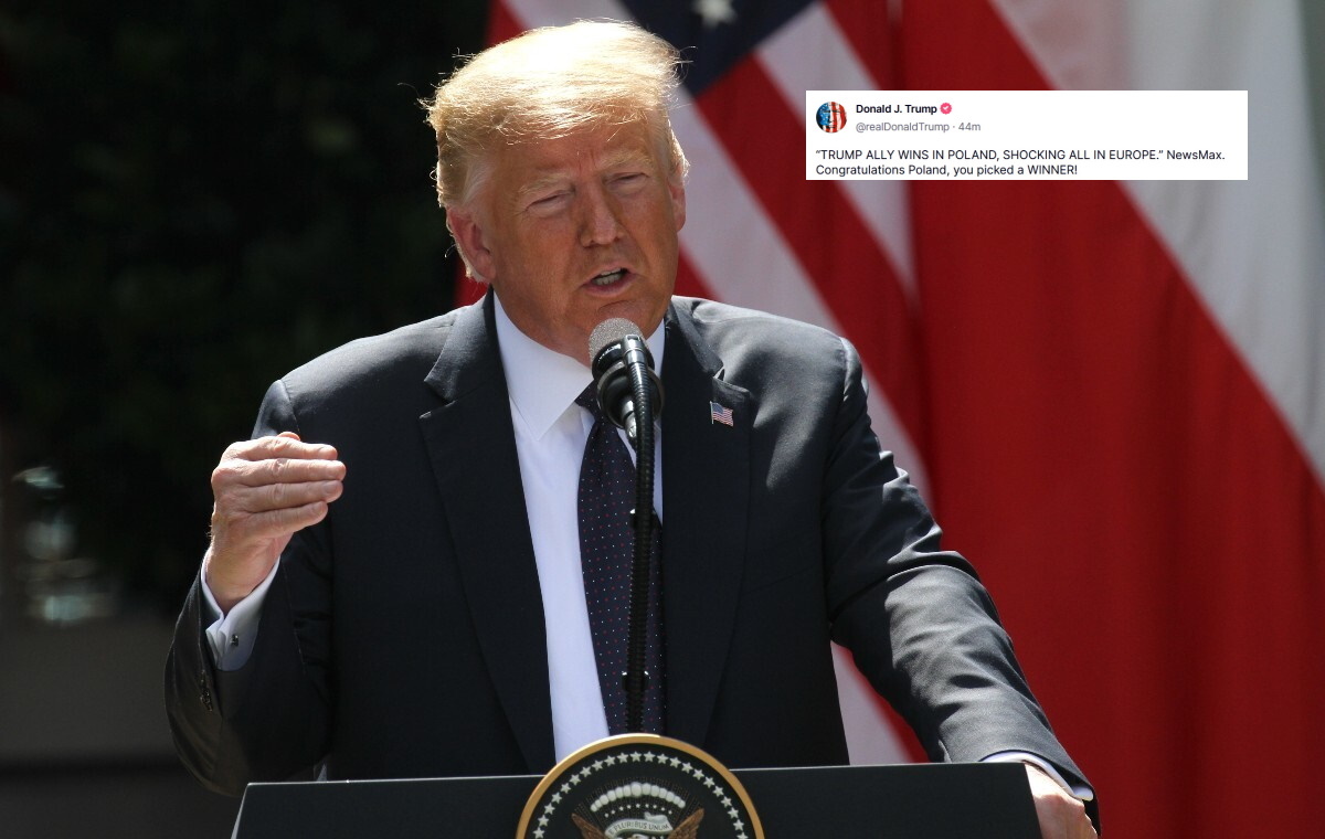 Trump skomentował wygraną Nawrockiego: Gratulacje, Polsko!