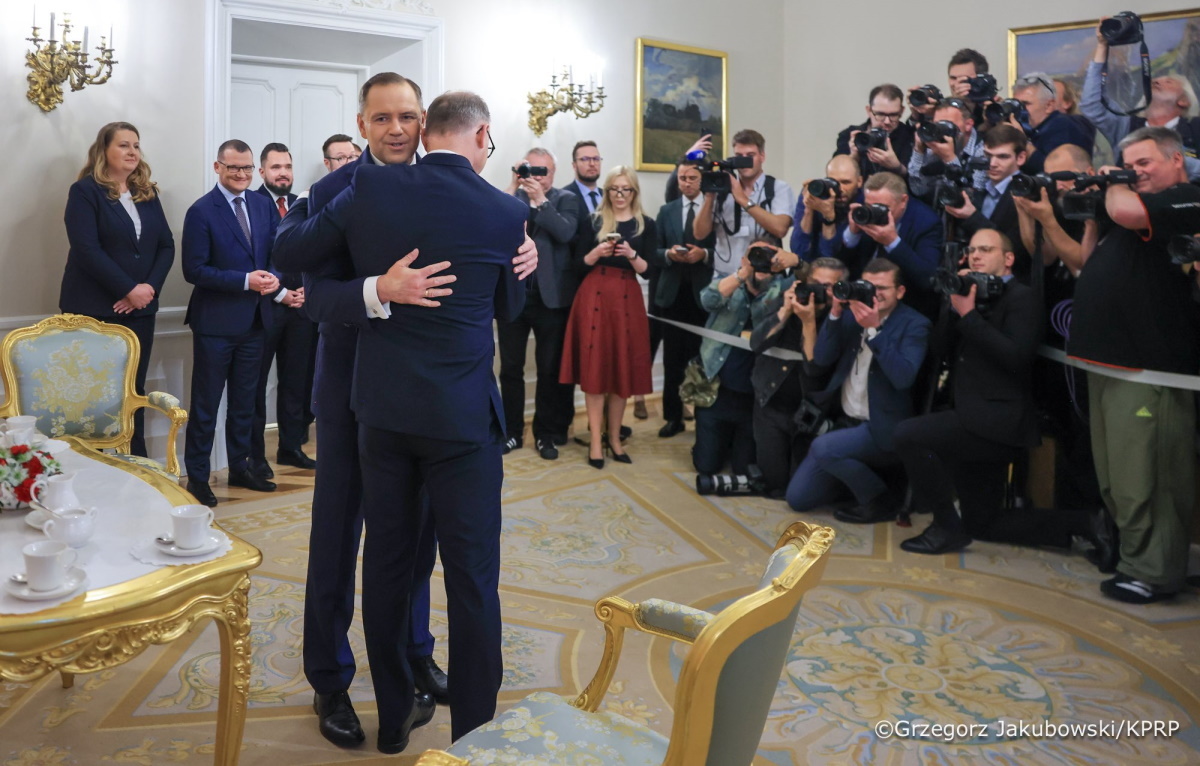 Symboliczny moment! Spotkanie Duda-Nawrocki