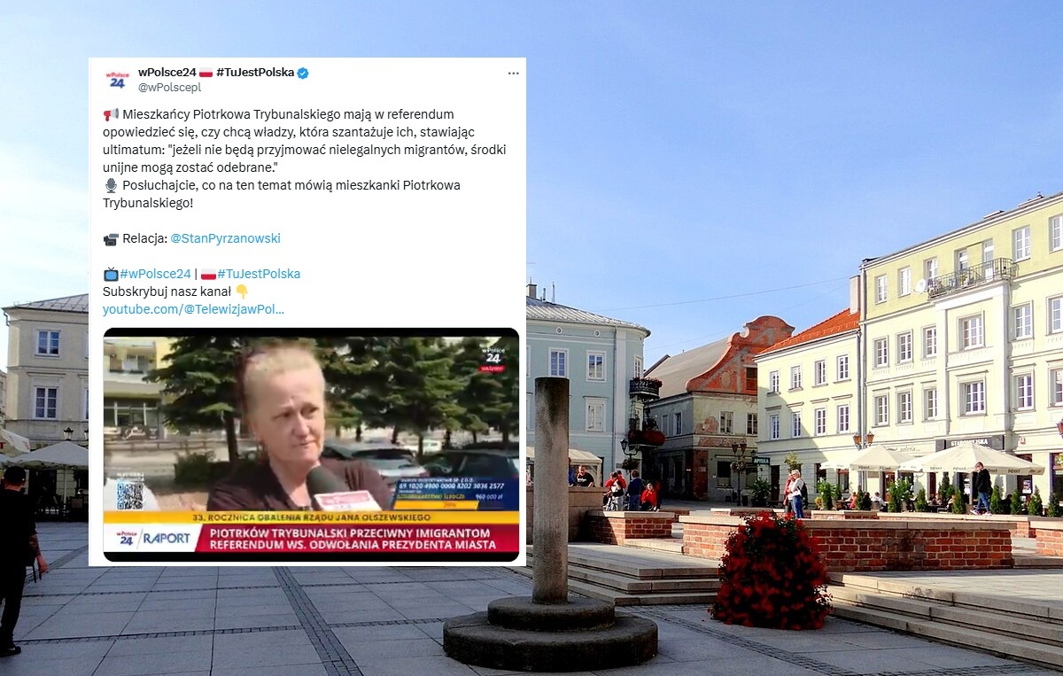 ТОЛЬКО С НАМИ. Жители Пётркува против интеграционного центра