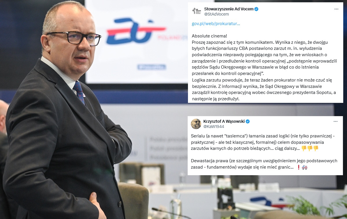 "Ad vocem" ostro o zarzutach dla byłych funkcjonariuszy CBA