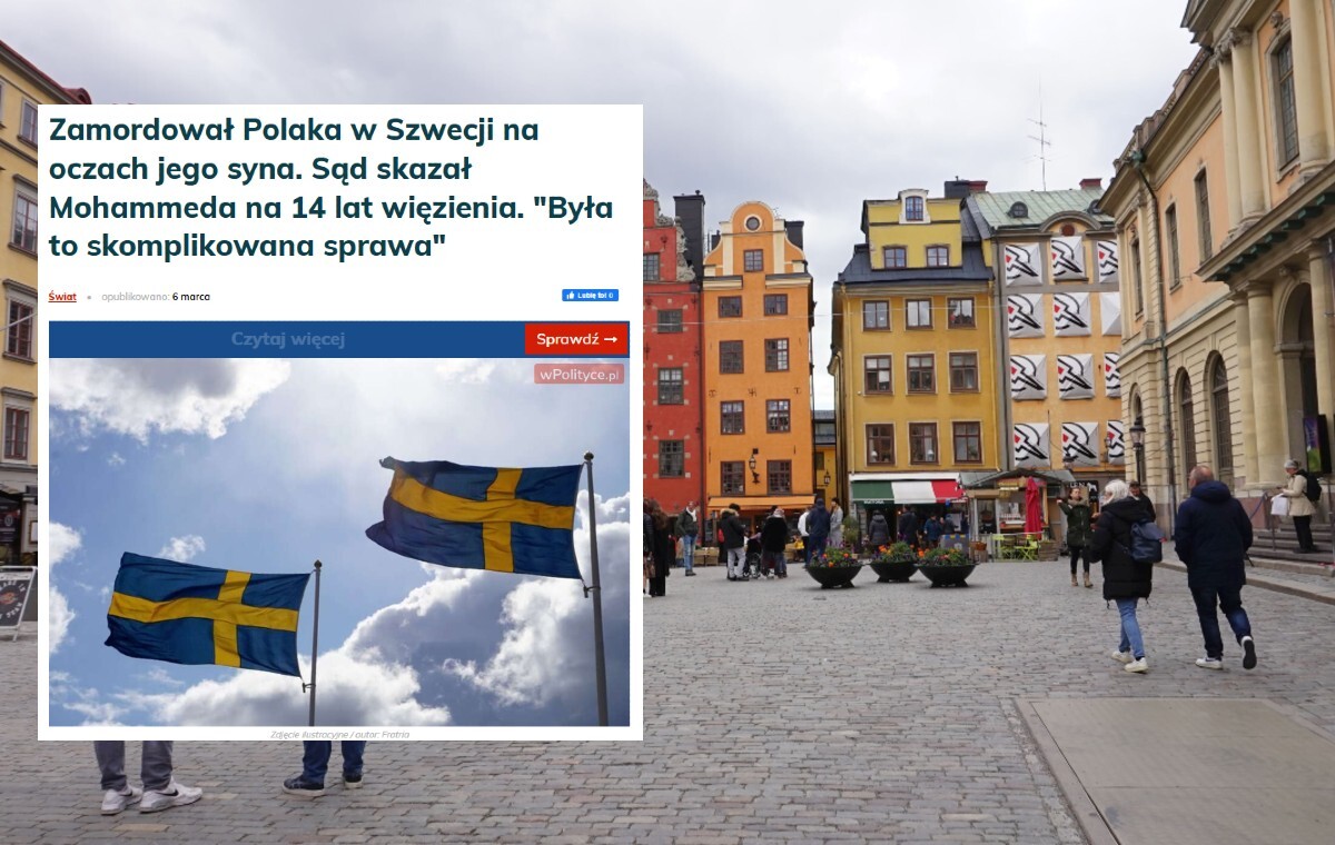 Morderstwo Polaka w Szwecji. Sąd Apelacyjny utrzymał wyrok