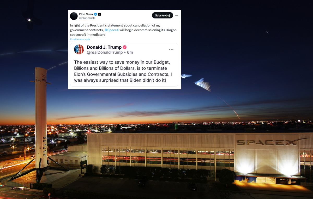 Polak nie poleci w kosmos? To efekt konfliktu Musk-Trump