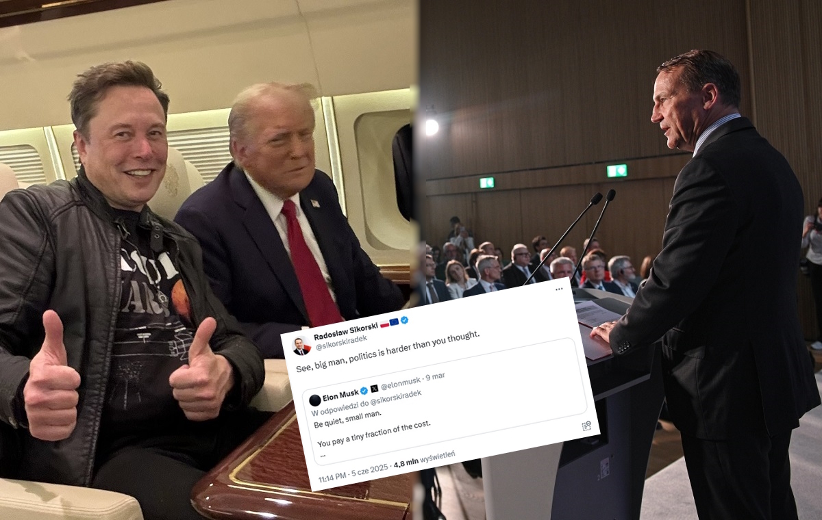 Kogo zachwycił spór Trumpa i Muska? Wymieniono Sikorskiego