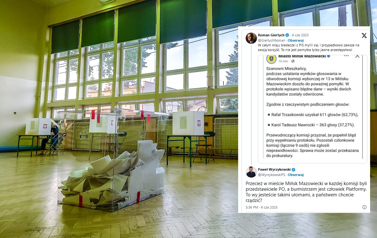 "Odwrócone wyniki" w Mińsku Maz.? Giertych wietrzy spisek