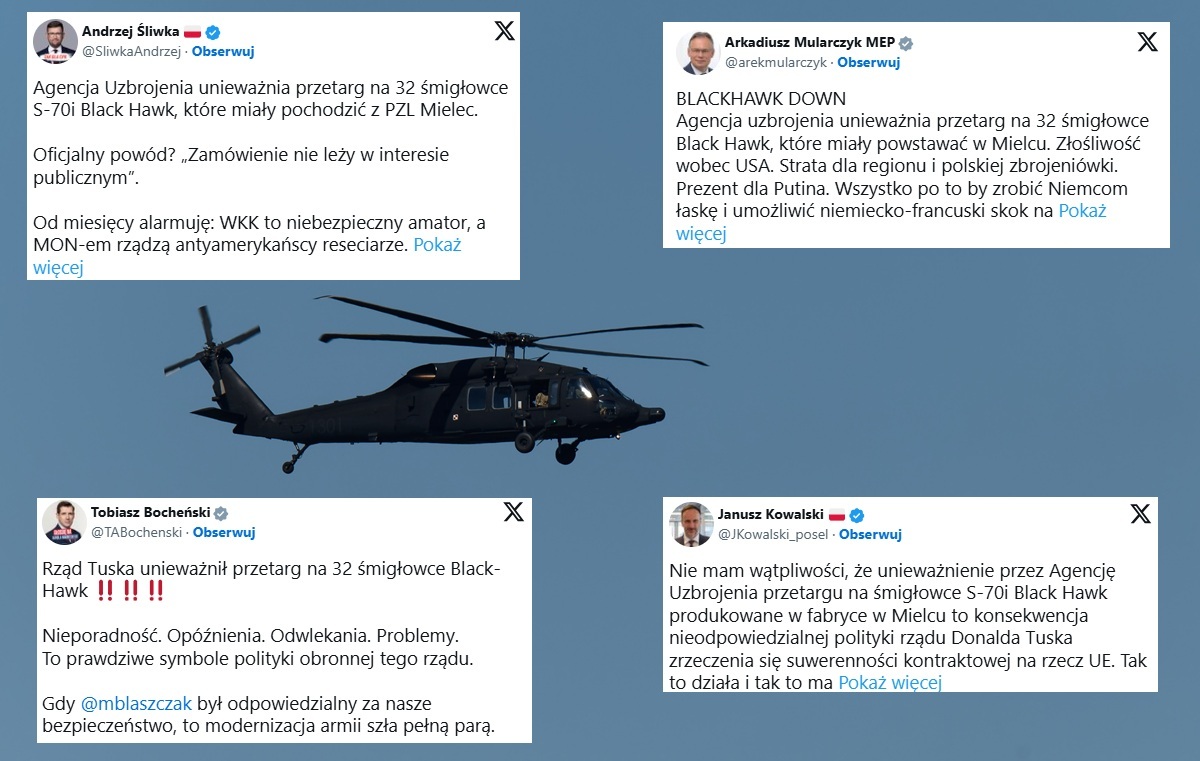Black Hawków nie będzie. "Prezent dla Putina"