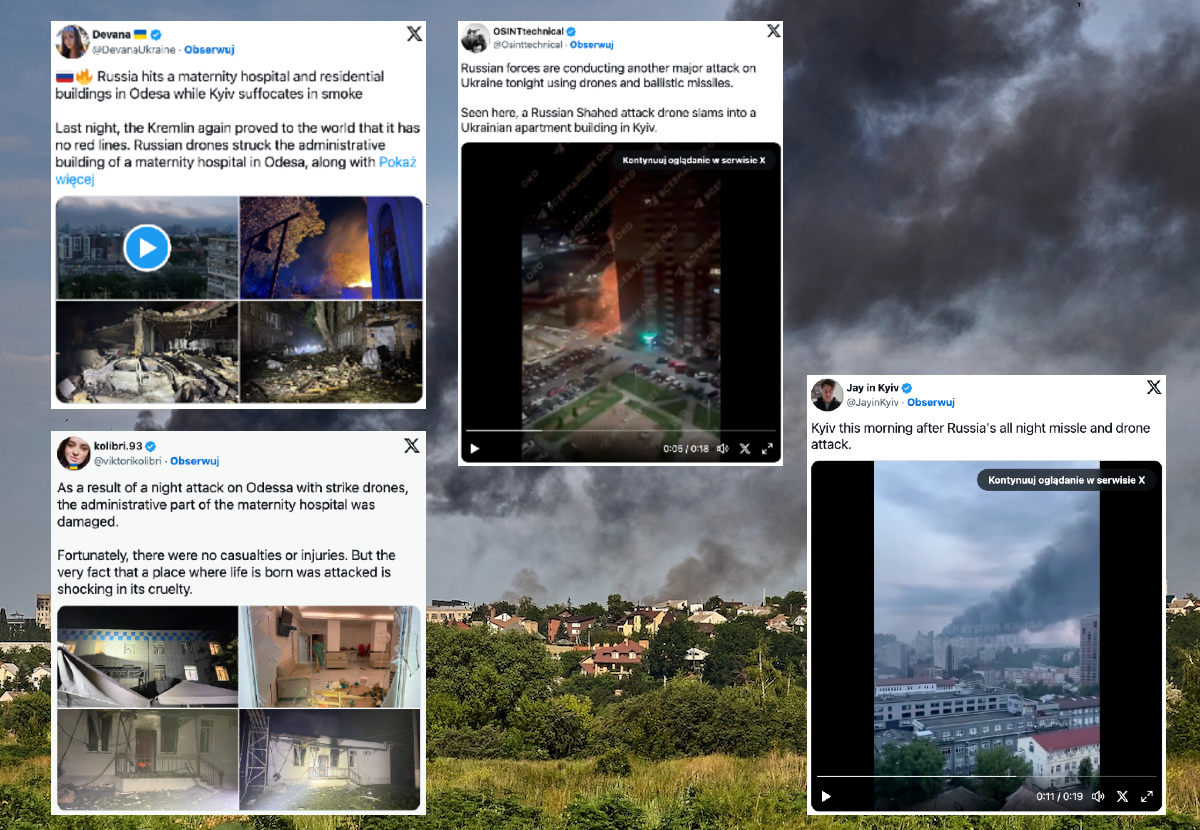 Zmasowany atak Rosjan na Kijów i Odessę! WIDEO