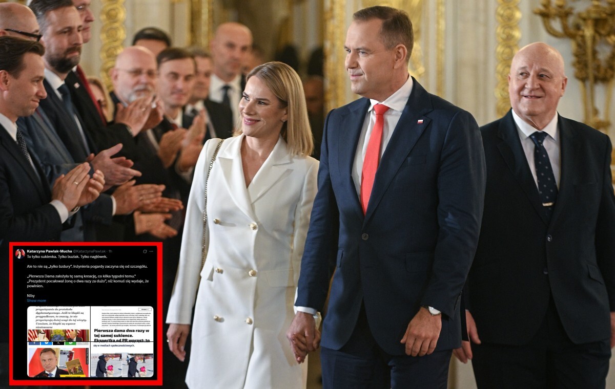 Pawlak-Mucha o sukience Nawrockiej. "Niszczenie wizerunku"