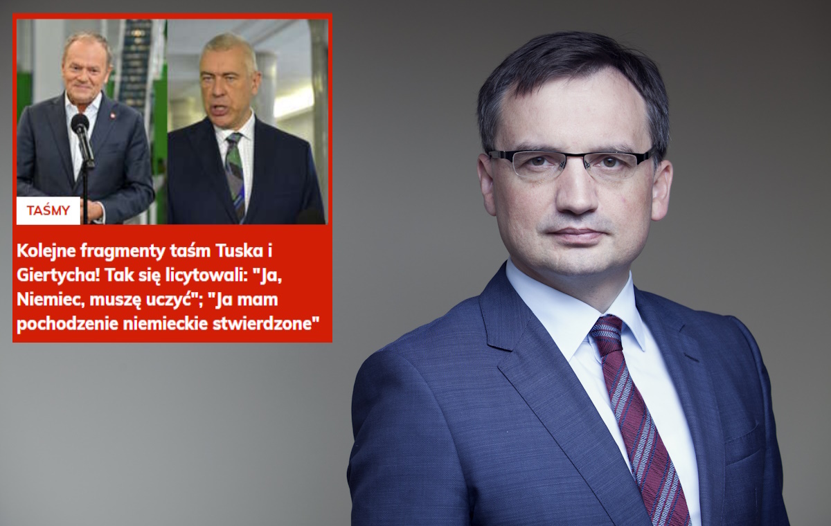 Ziobro: To jest prawdziwe oblicze Tuska i Giertycha