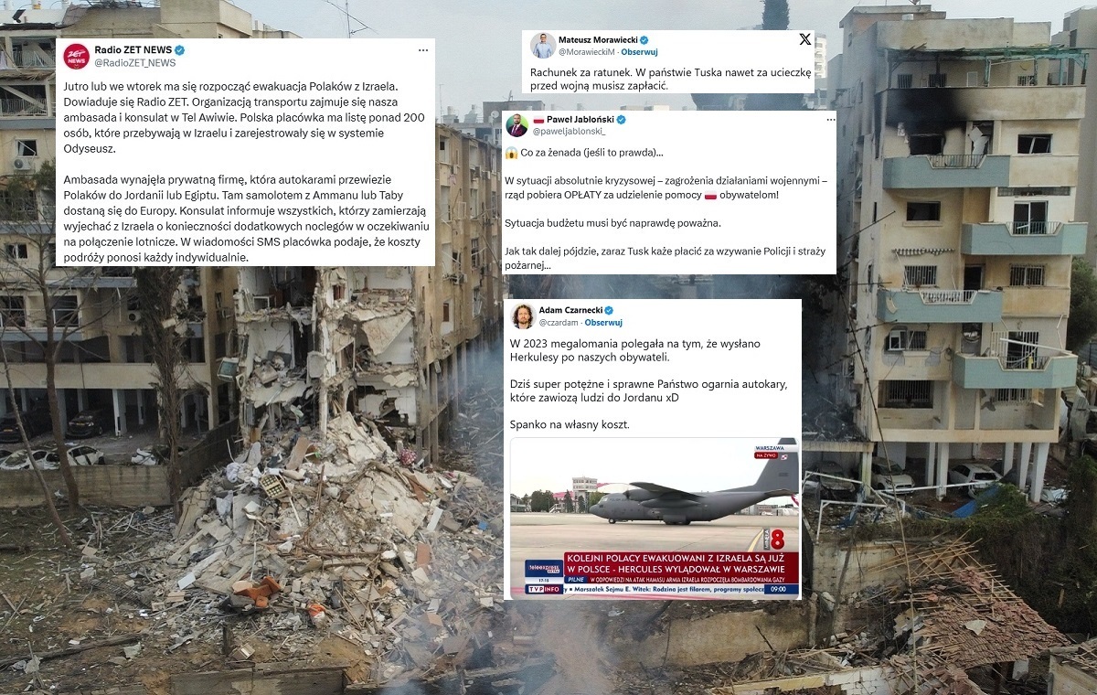 Tak działa państwo za Tuska! Płatna ewakuacja z Izraela