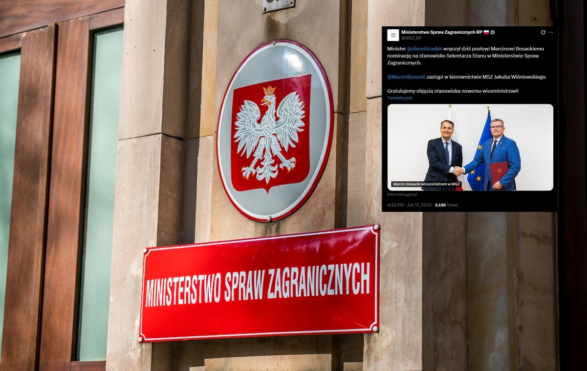 "Slimming" the government? Bosacki is officially the deputy head of the Ministry of abroad  Affairs