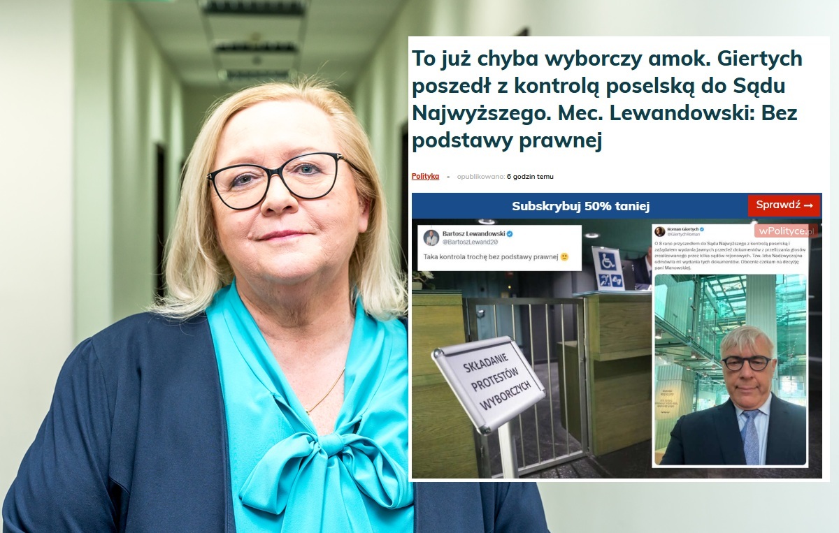 Giertych made brawls in the ultimate  Court. president   Manowska firmly