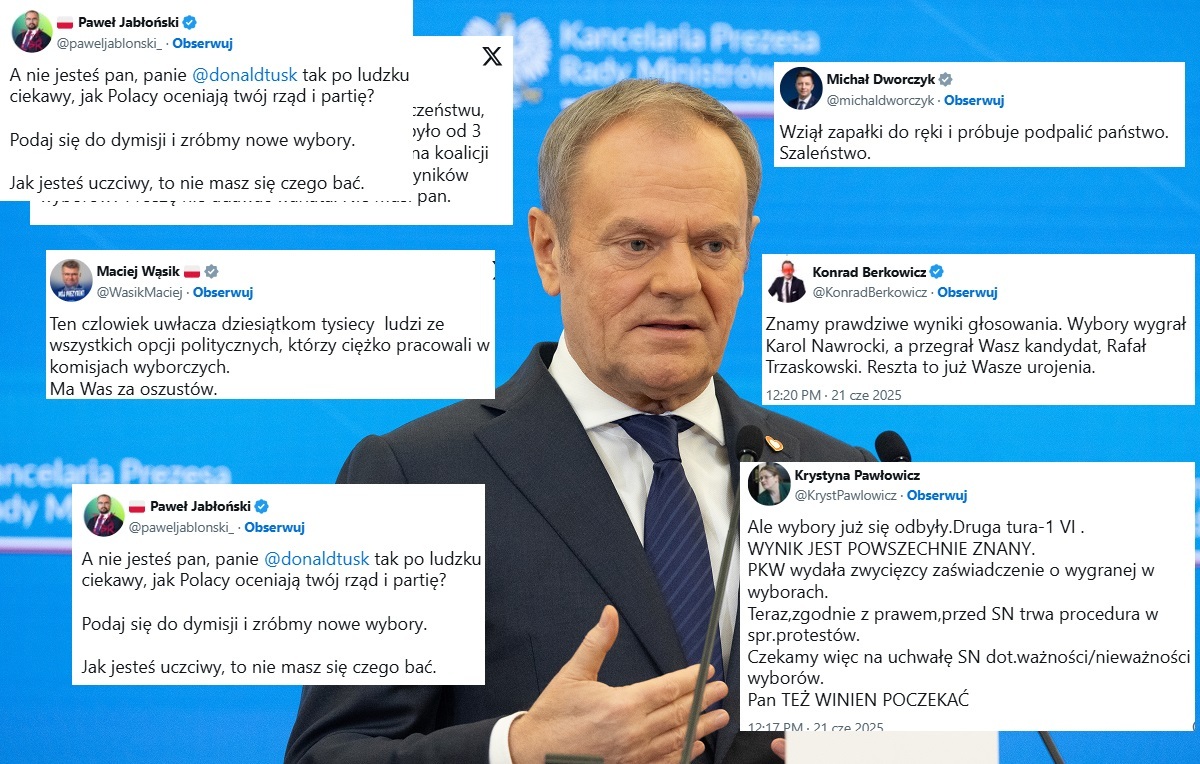 Tusk podważa wynik wyborów. Burza w sieci