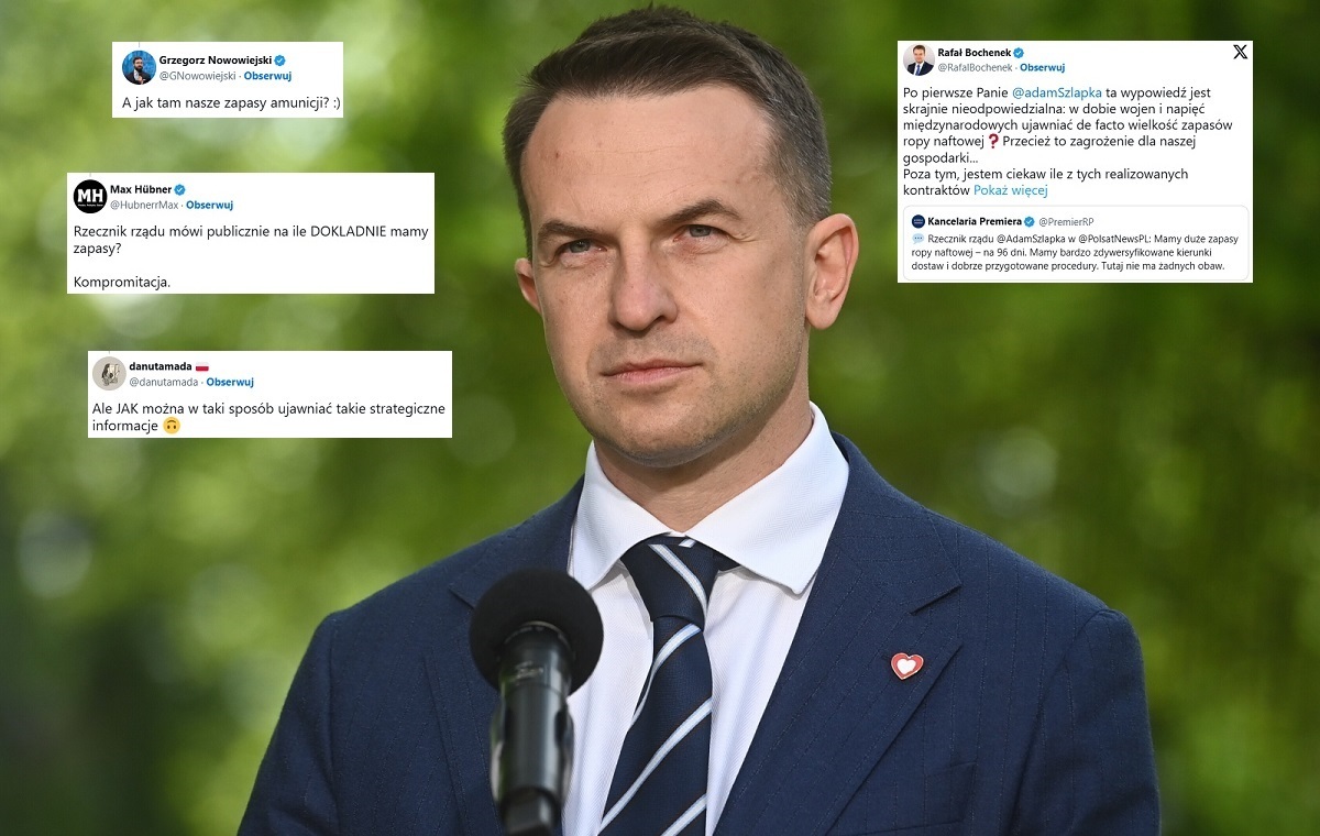 Nieodpowiedzialne! Szłapka ujawnił dane dot. zapasów ropy