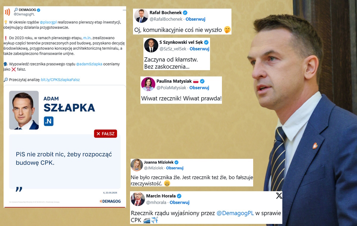 Demagog exposed the nonsense of Szłapka regarding CPK. "It starts with lies"