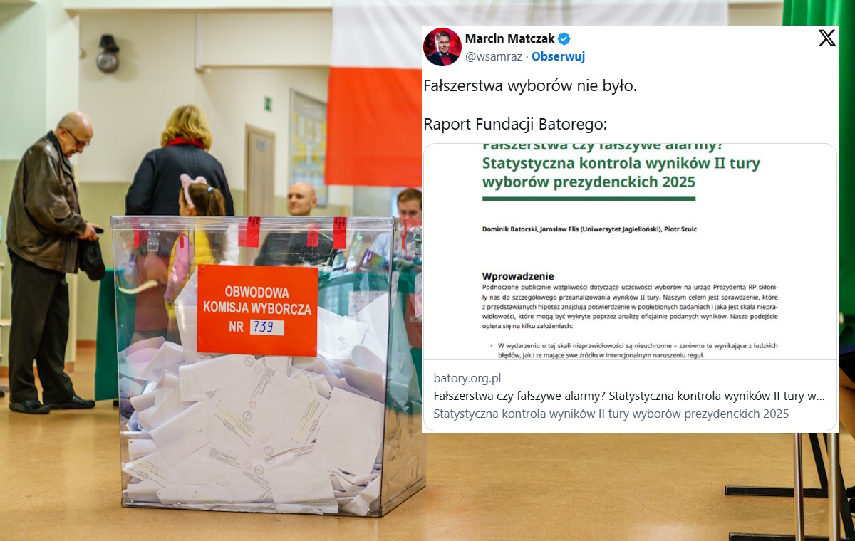 Nawet Fundacja Batorego wskazała, iż fałszerstwa nie było!