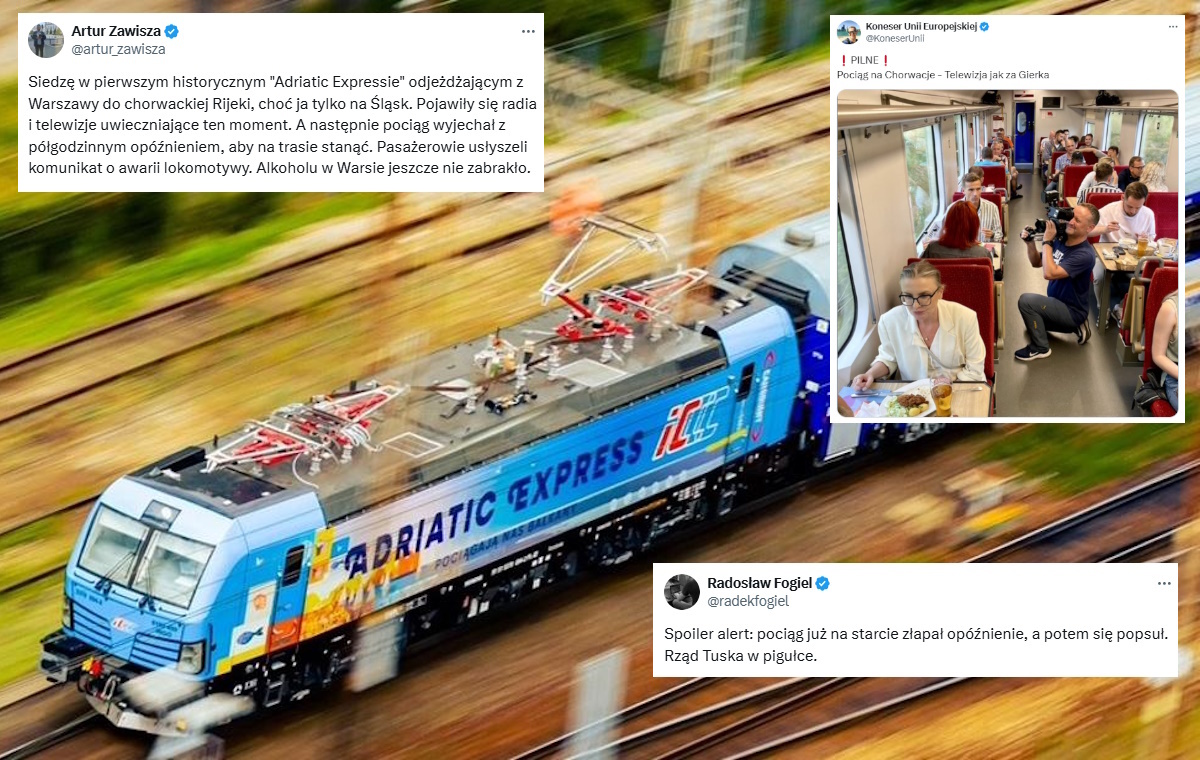 Pociąg Adriatic Express do Chorwacji spóźnił się i zepsuł