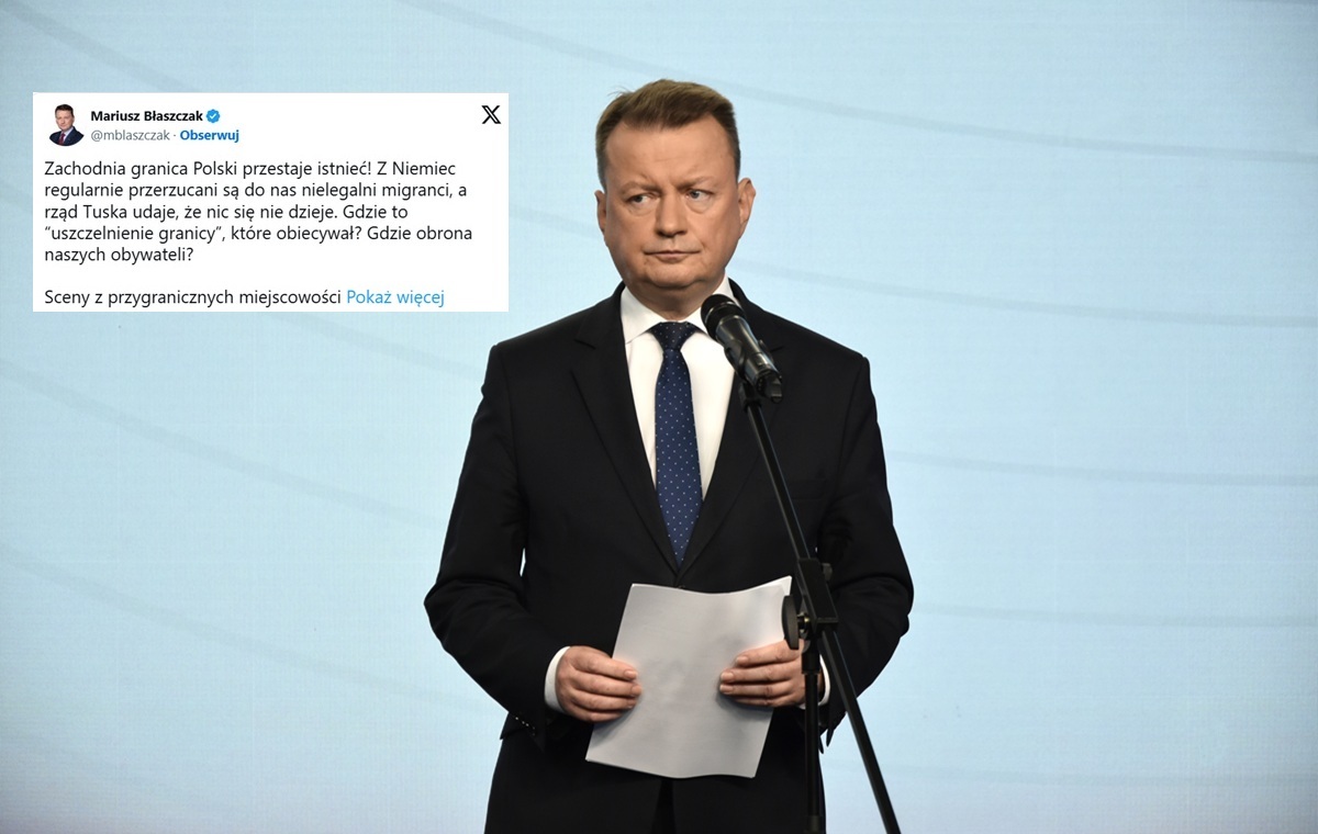 Błaszczak: "Zachodnia granica Polski przestaje istnieć!"