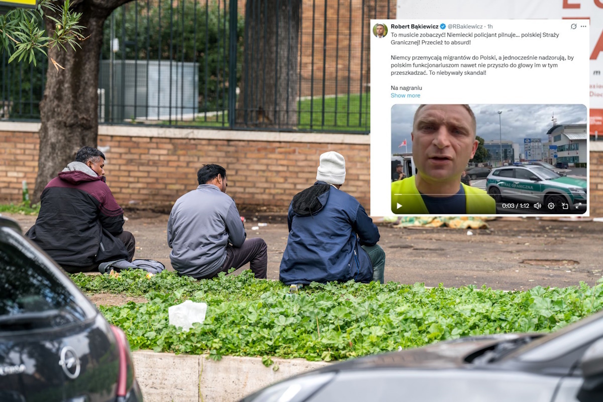 Bąkiewicz: Niemiecki policjant pilnuje polskiej SG