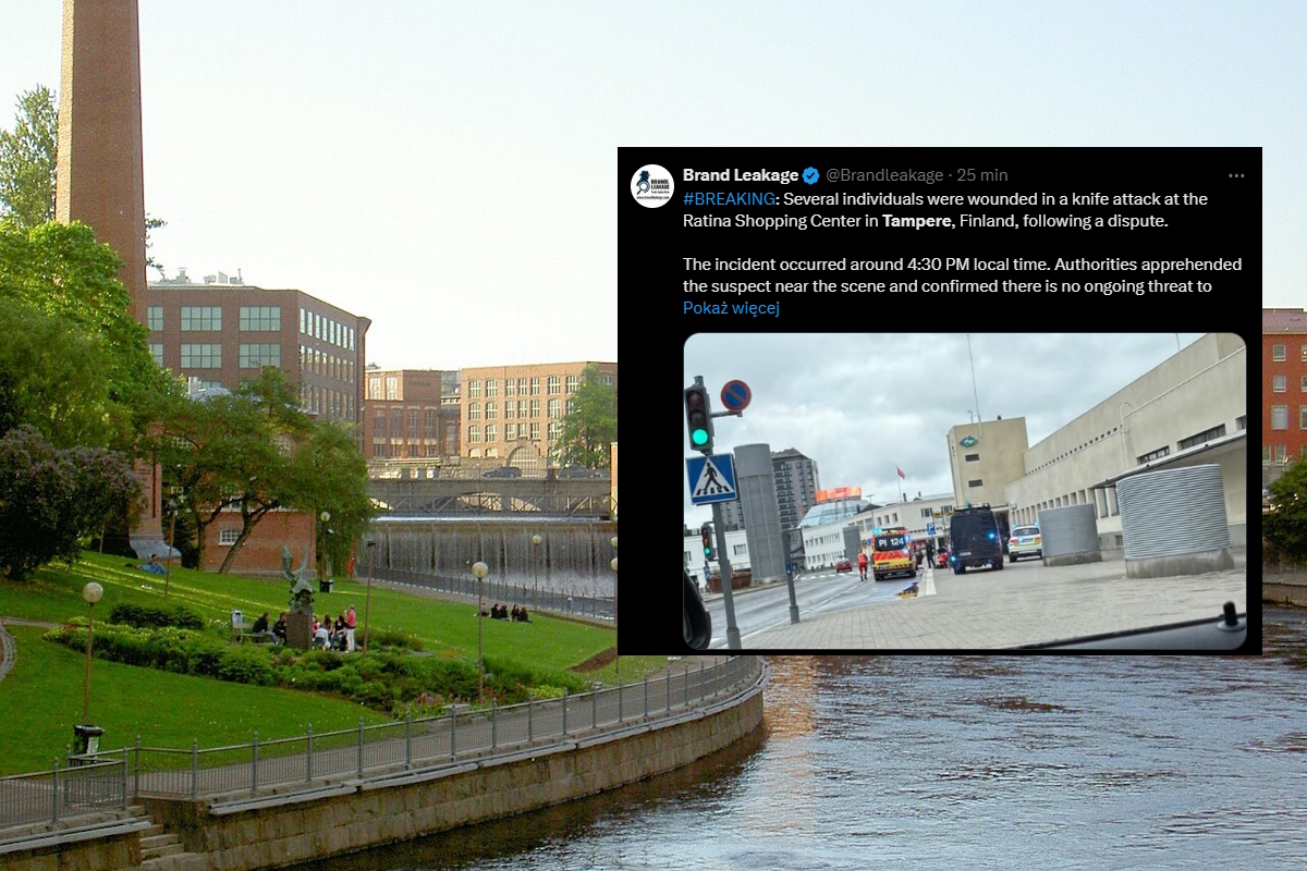 Atak nożownika w fińskim Tampere. Kilka osób rannych!