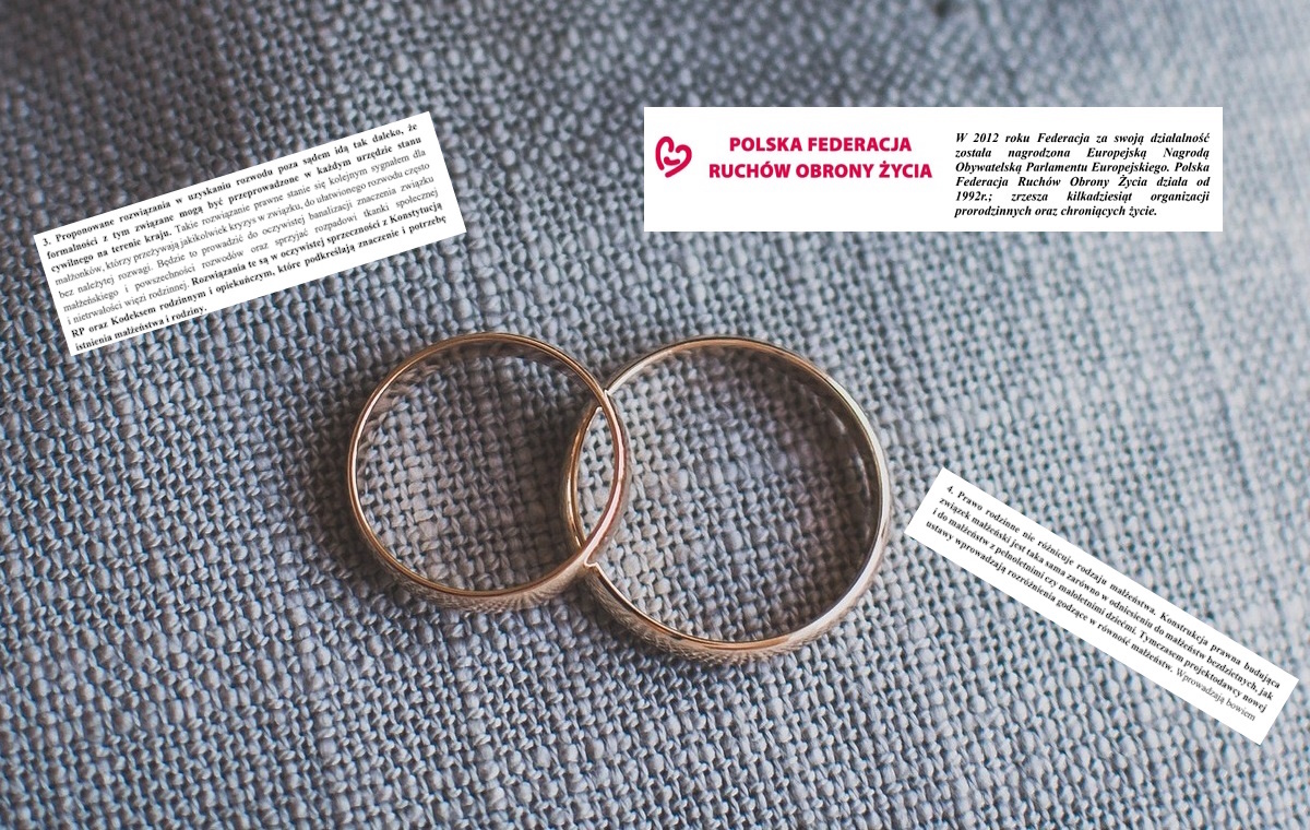 Rozwody "na życzenie"?! Publikujemy istotny głos sprzeciwu