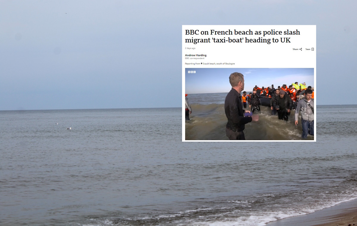 Francuska policja zniszczyła ponton migrantów. Płynęli do UK