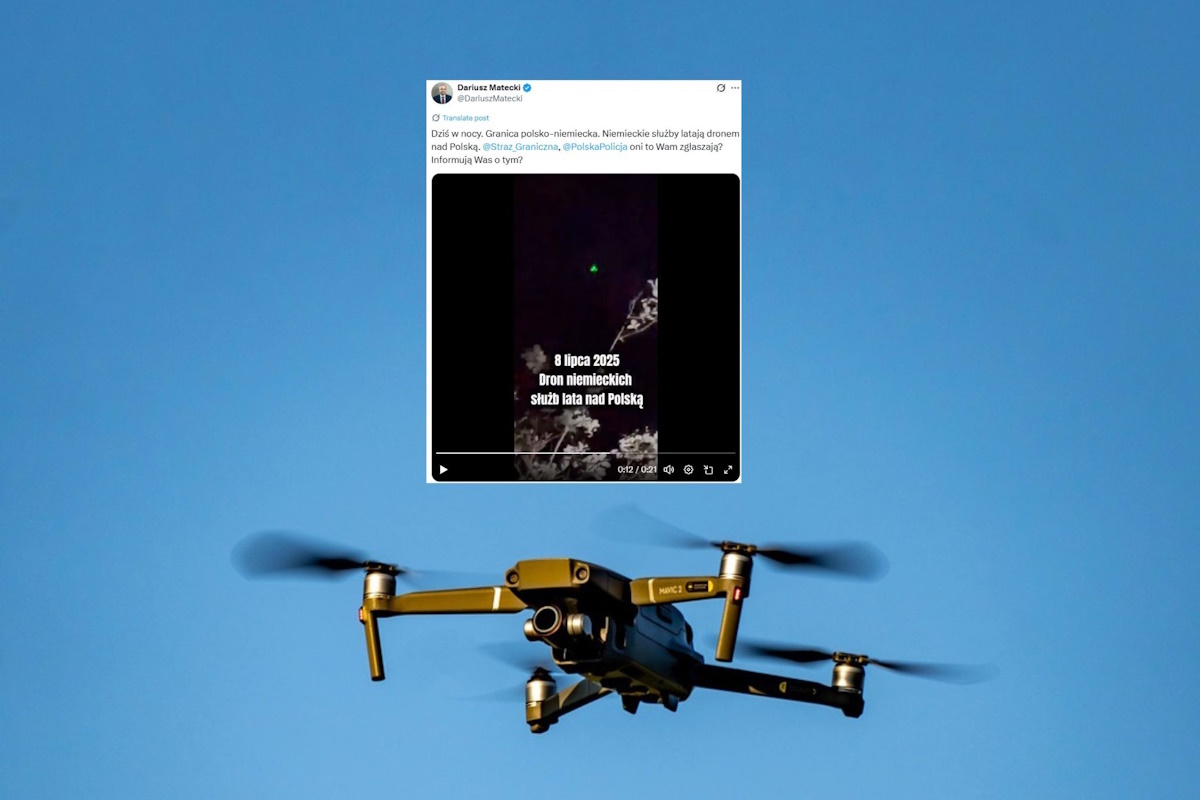 Niemiecki dron na polskiej stronie? "Nie damy się zaszczuć"