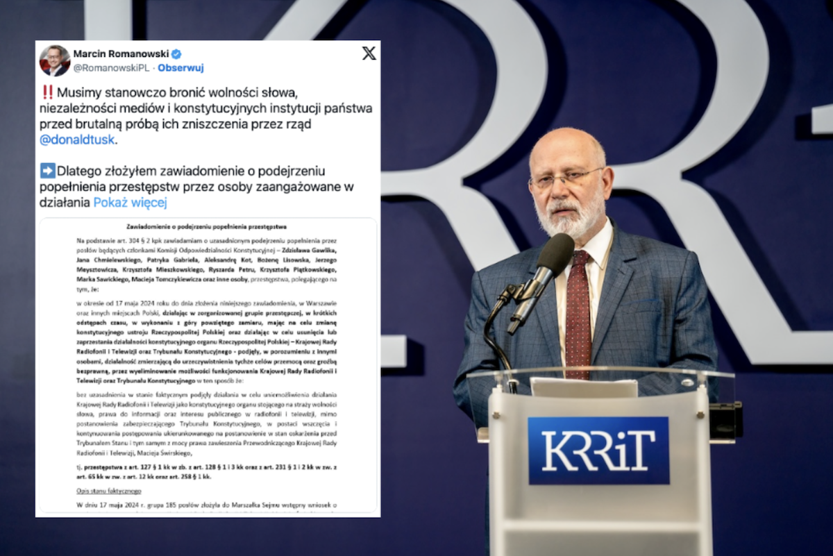 Romanowski staje w obronie KRRiT. Złożył zawiadomienie