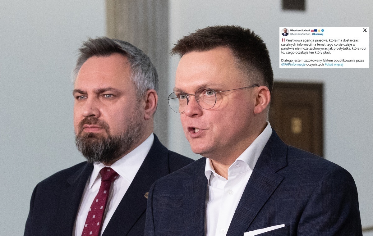 Suchoń ostro o PAP: Nie ma zachowywać się jak prostytutka