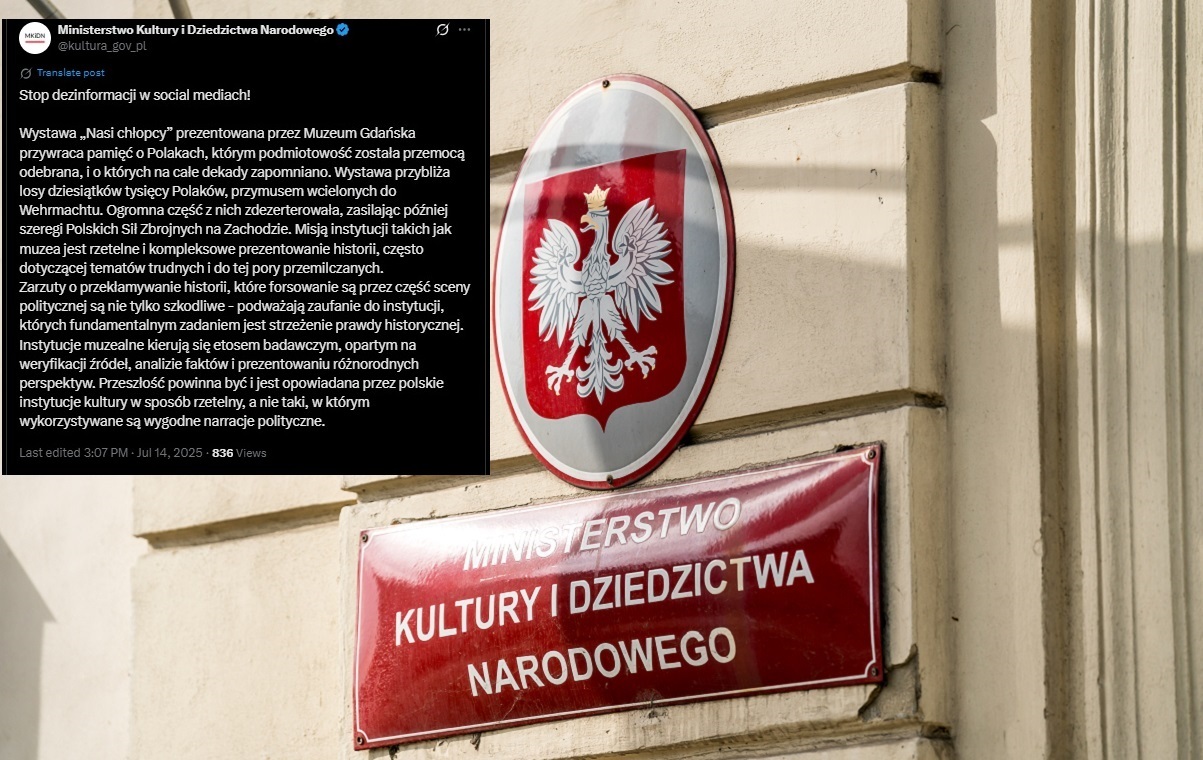 "Nasi chłopcy". MKiDN butnie odpowiada na głosy oburzenia