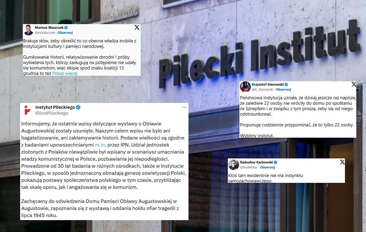 Instytut Pileckiego usunął wpisy. Teraz zmienia rzecznika