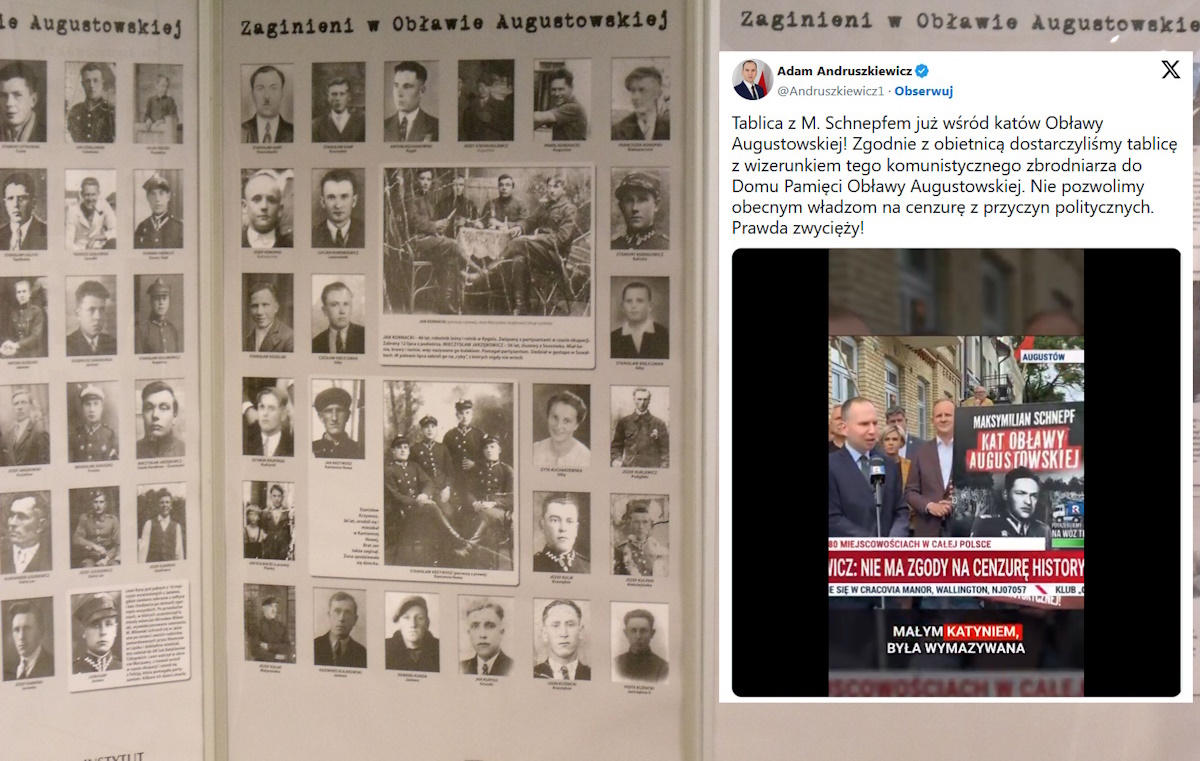Борьба за правду. Депутаты «Права и справедливости» принесли мемориальную доску с Шнепфом