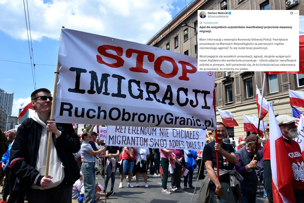 Matecki: Możliwe prowokacje na protestach przeciw imigracji