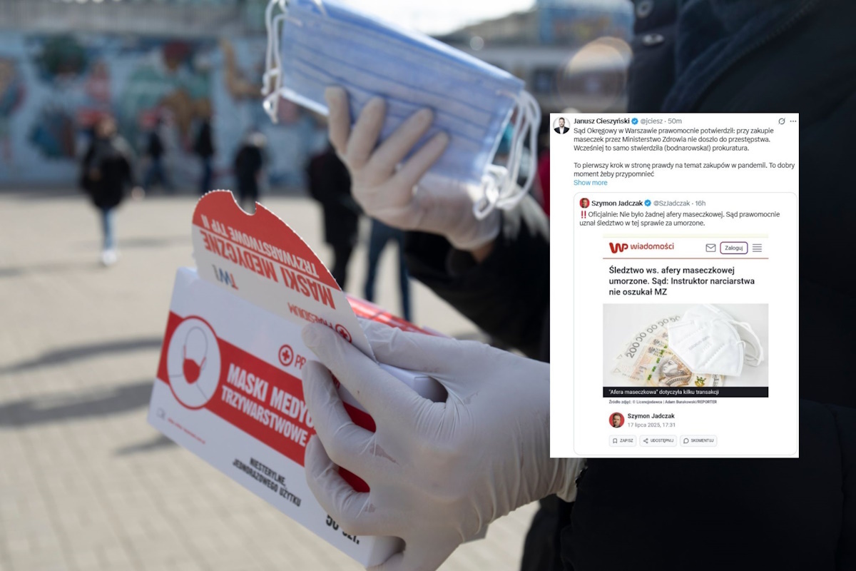 Nie było afery maseczkowej! Cieszyński: Krok w stronę prawdy
