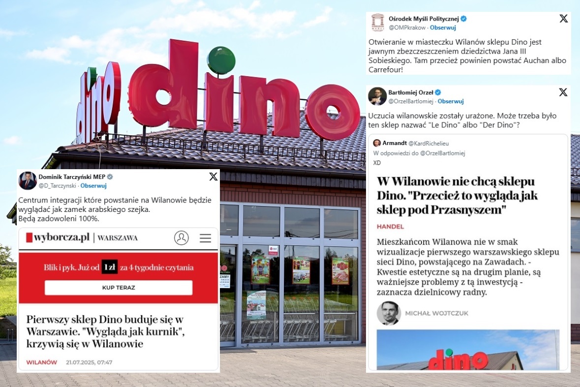 Ależ esteci! Mieszkańcom Wilanowa nie podoba się Dino