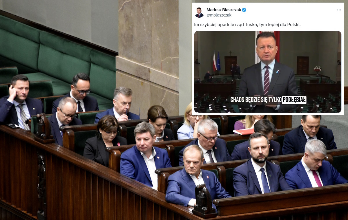 Błaszczak o rządzie: Chaos, niekompetencja i wieczny kryzys