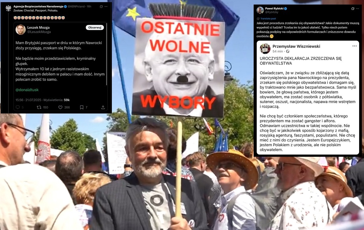 Zrzekną się obywatelstwa, bo... prezydentem będzie Nawrocki