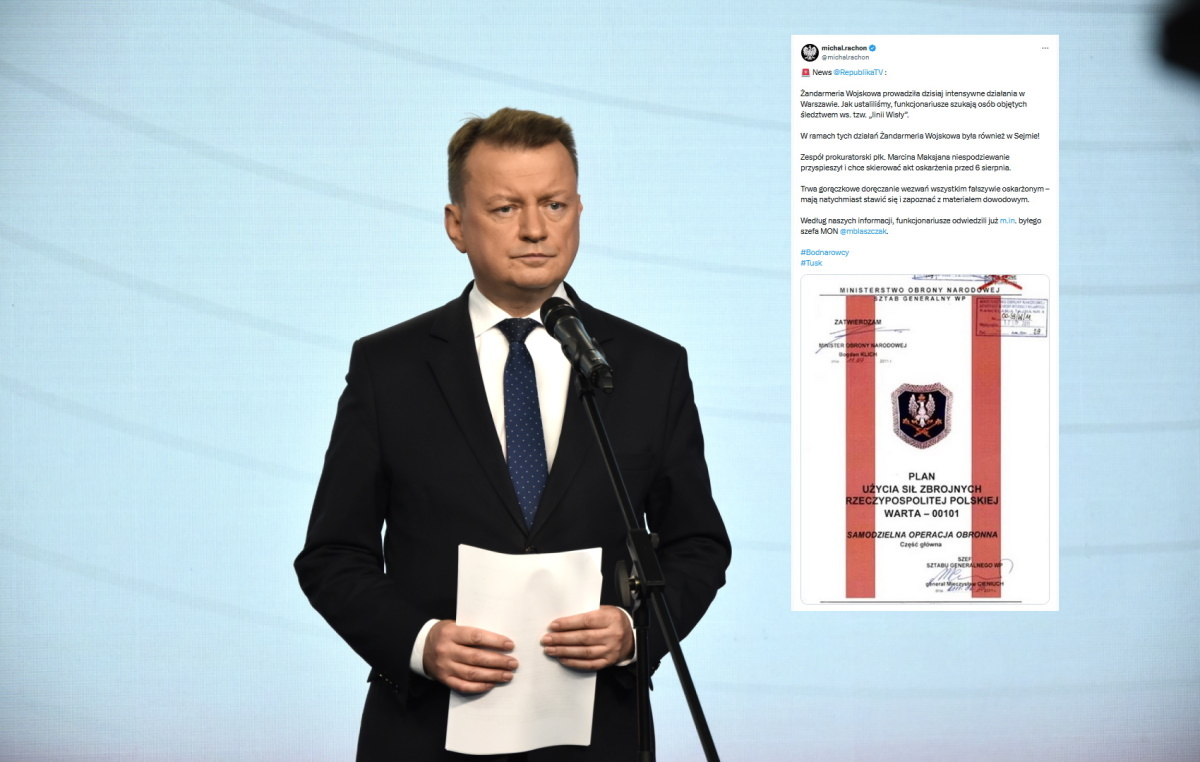Coś niebywałego! Żandarmeria Wojskowa u Błaszczaka!