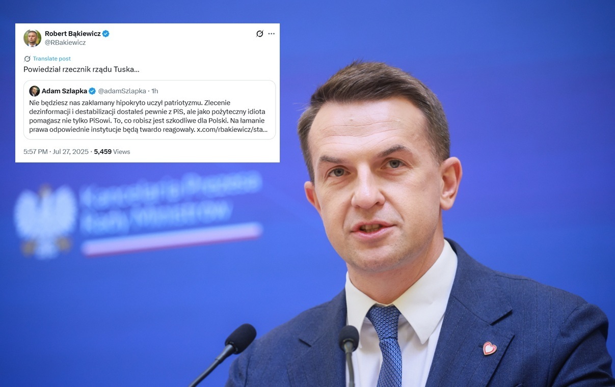 This is the government spokesman! Szlapka taunted Bąkiewicz