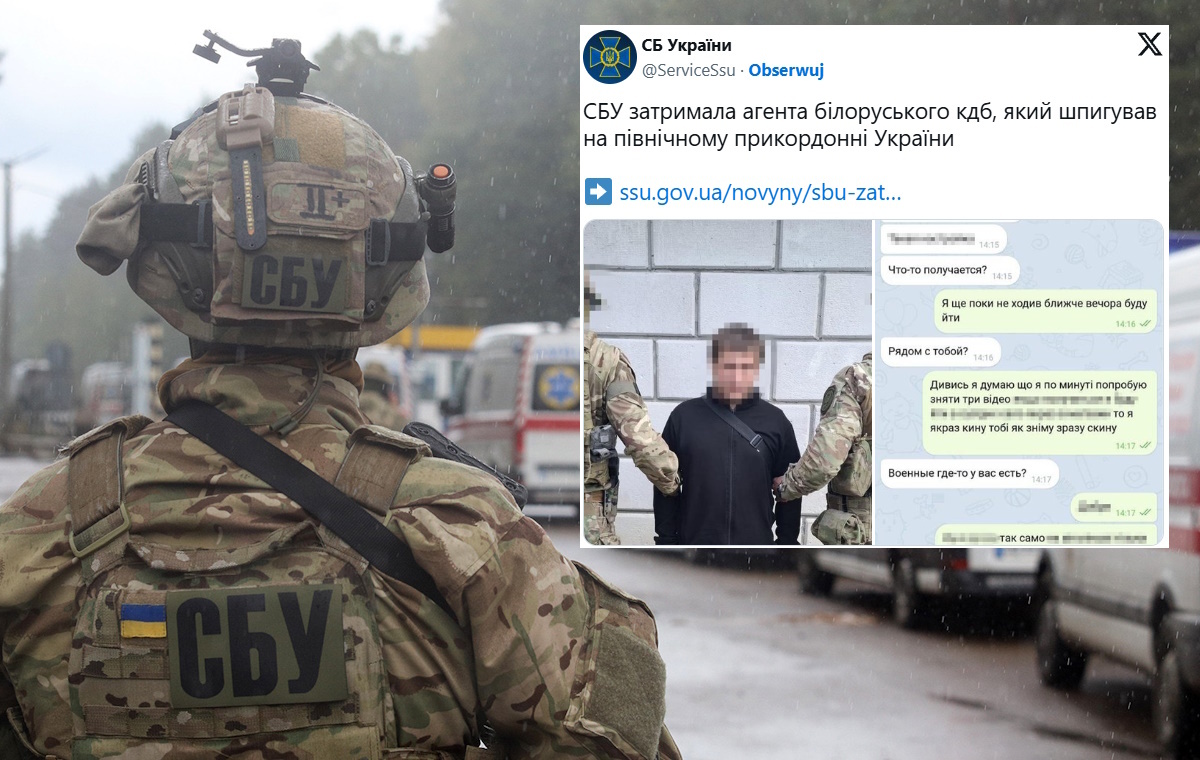 SBU zatrzymała białoruskiego agenta. Zbierał dane o granicy