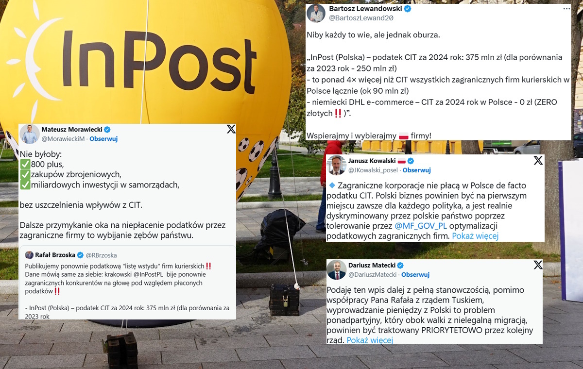 InPost płaci setki milionów CIT, a niemiecki DHL nic!